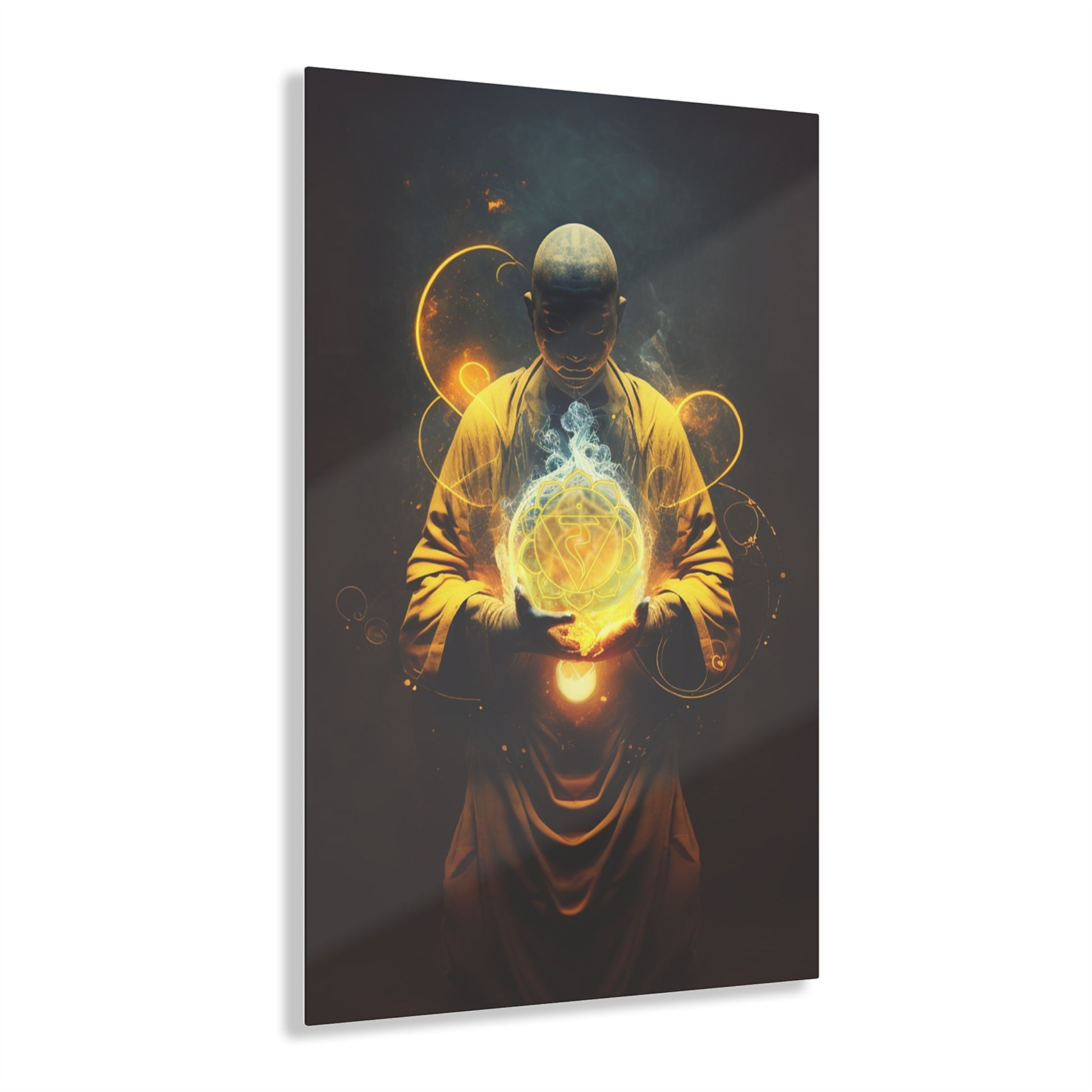 Solar Plexus Chakra Monk Acrylic Art Printify