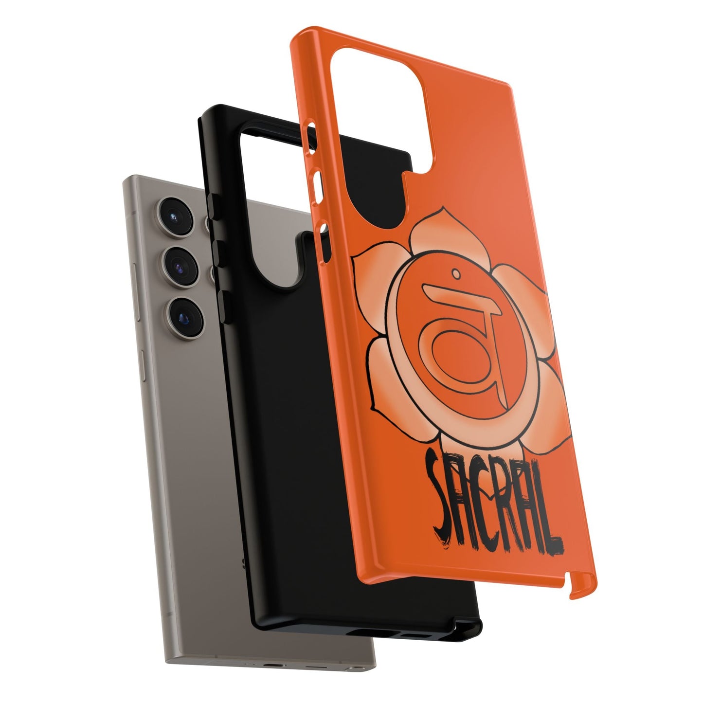 Sacral Chakra Phone Case - Svadhisthana showing durability layers 