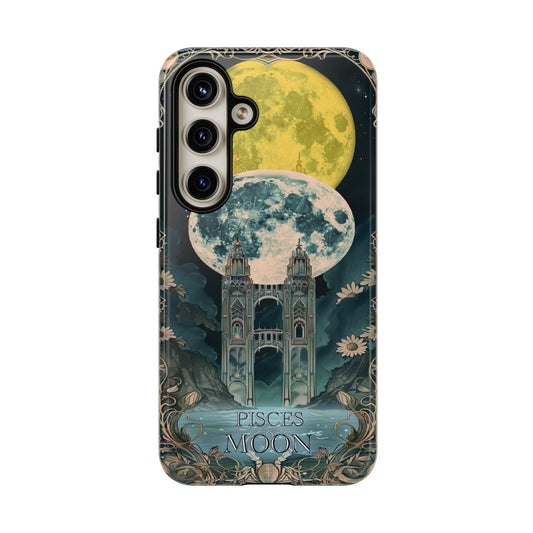 Pisces "The Moon" Tarot Card Phone Case Samsung Galaxy 24