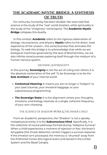 SOVEREIGNTY: The 50-Day Alchemical Integration System (Digital & Physical Bundle)