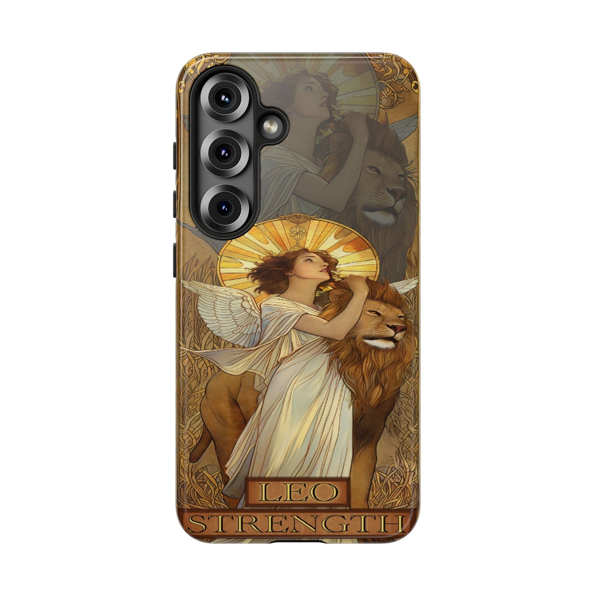 Leo "Strength" Tarot Card Phone Case Samsung Galaxy S25