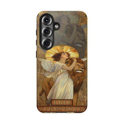Leo "Strength" Tarot Card Phone Case Samsung Galaxy S25