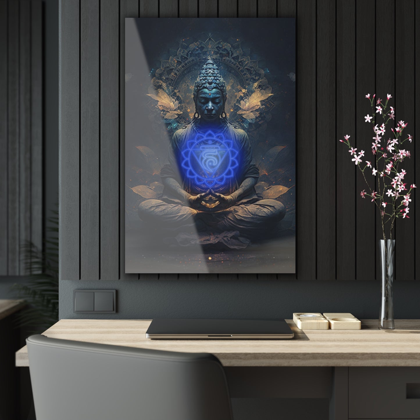 Throat Chakra Buddha Acrylic Art Printify