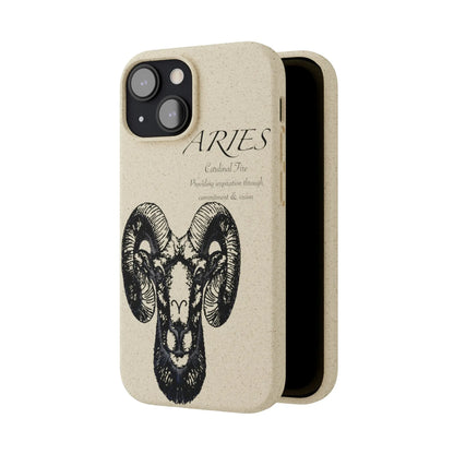 Aries Zodiac Biodegradable Phone Case Printify