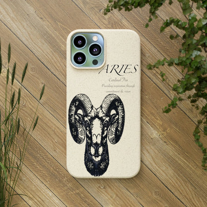 Aries Zodiac Biodegradable Phone Case Printify