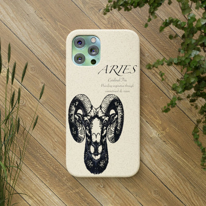 Aries Zodiac Biodegradable Phone Case Printify