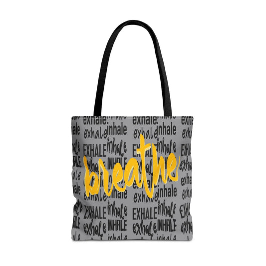 Breathe Tote Bag – Mindfulness Canvas Tote with “Inhale Exhale” Printify