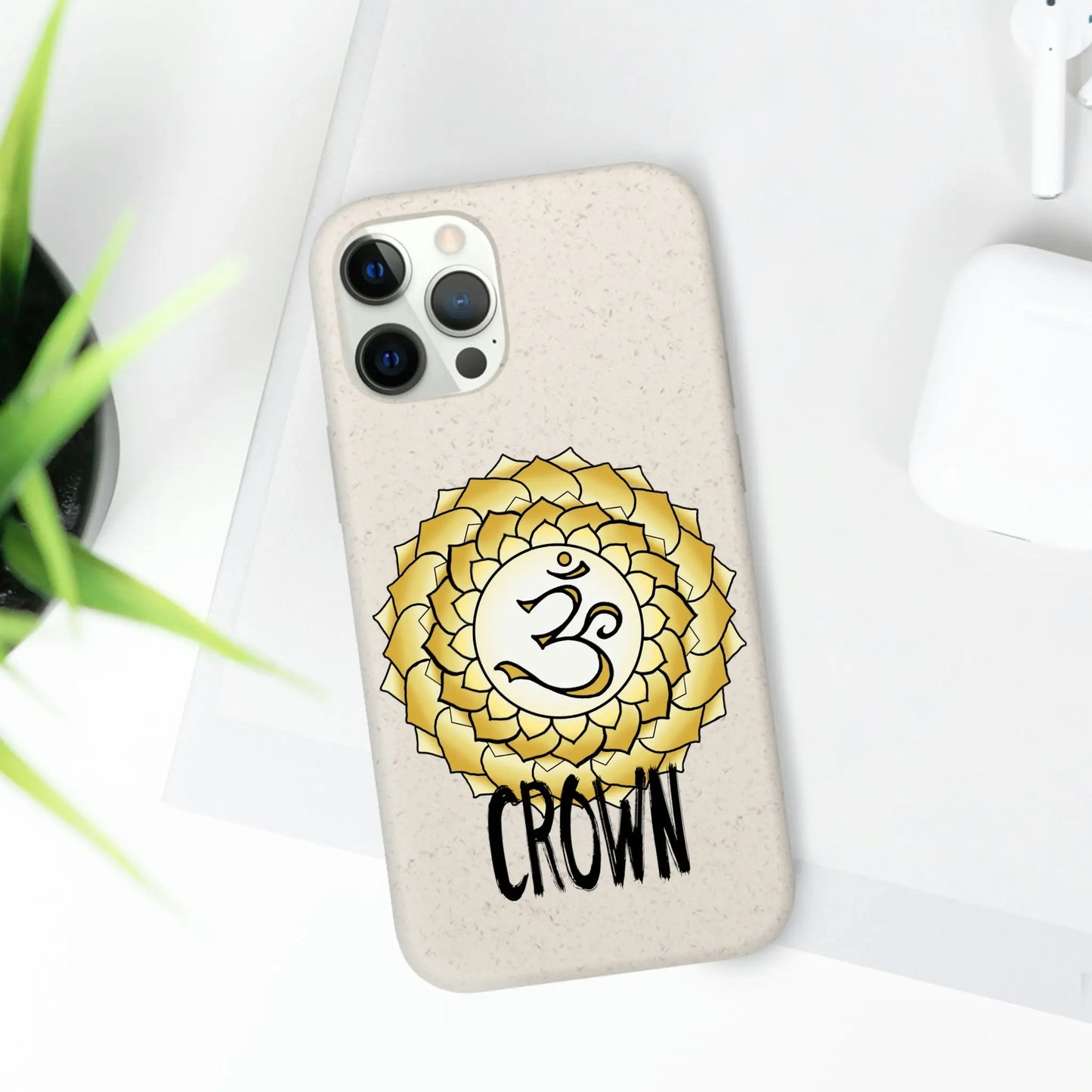 Crown Chakra Biodegradable Phone Case Printify