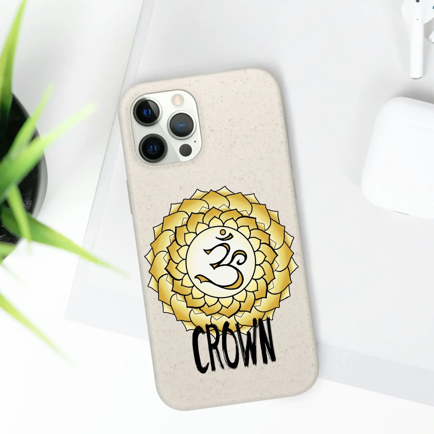 Crown Chakra Biodegradable Phone Case Printify