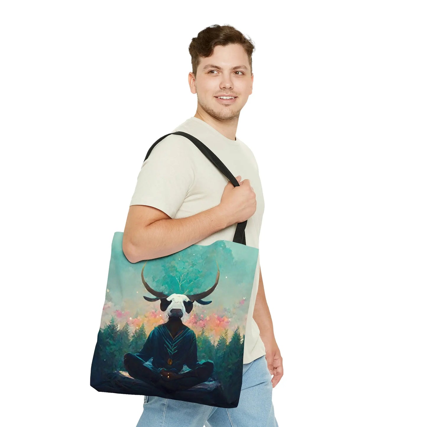 Meditating Taurus Tote Printify