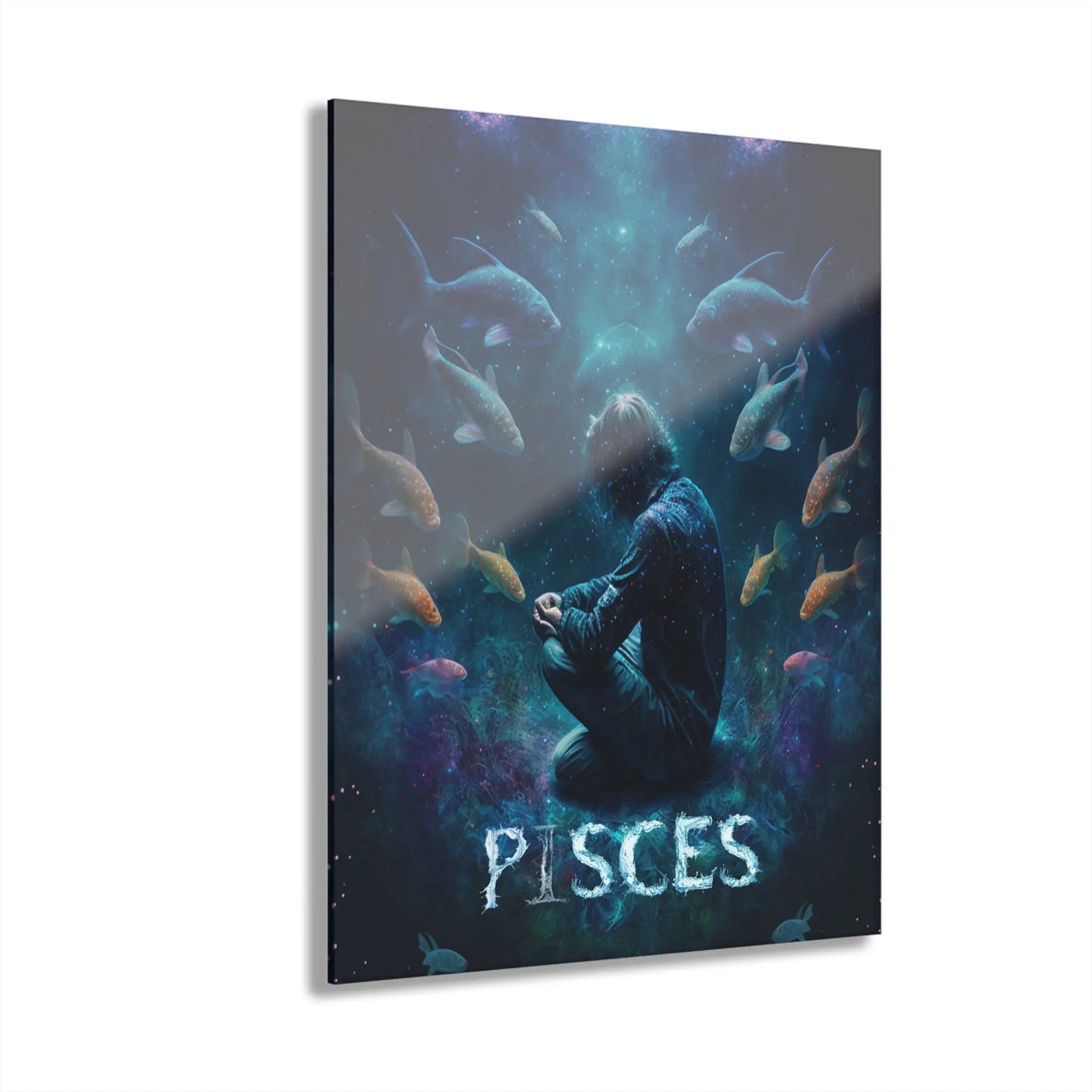 Pisces Masculine Energy Acrylic Portrait Printify