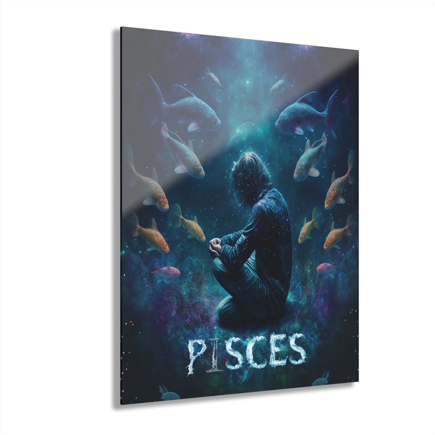 Pisces Masculine Energy Acrylic Portrait Printify