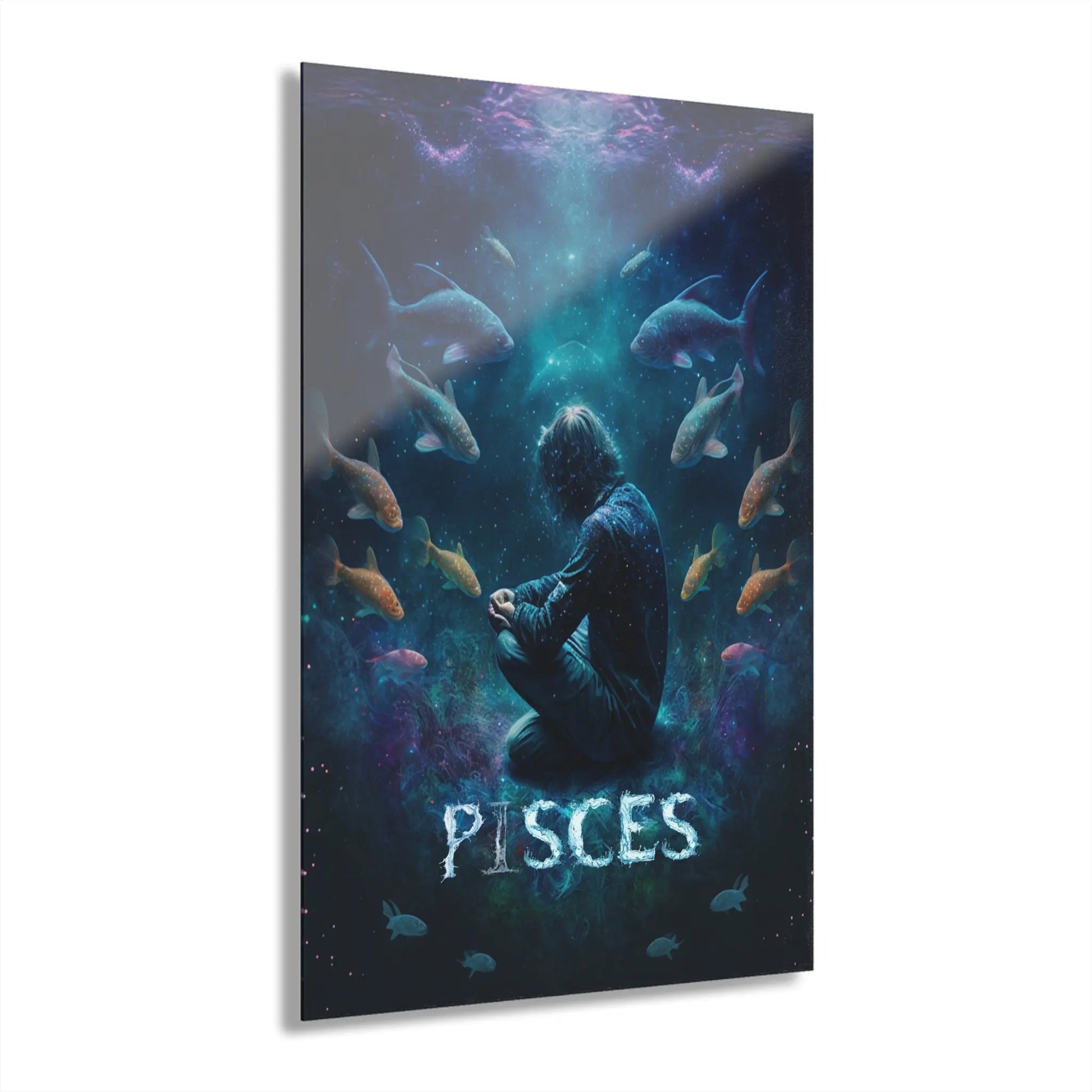 Pisces Masculine Energy Acrylic Portrait Printify