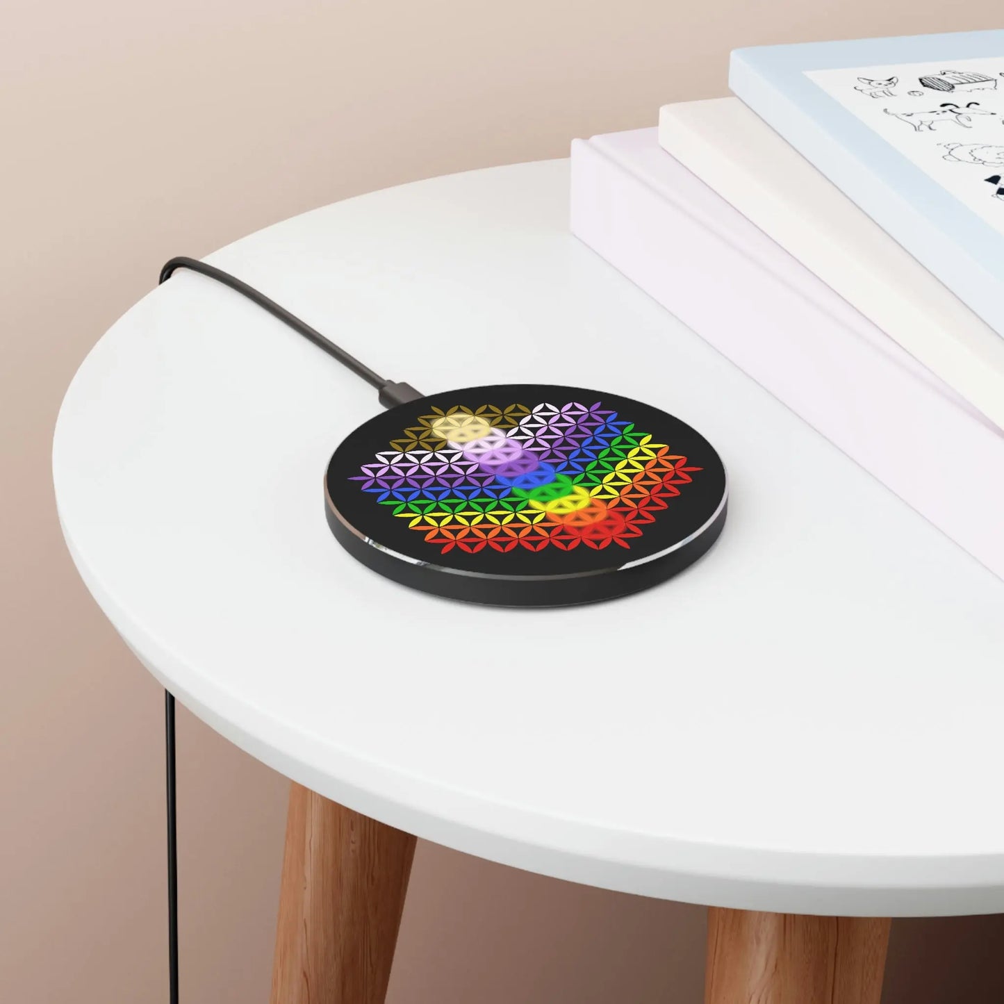 Rainbow of Life Wireless Charger Printify