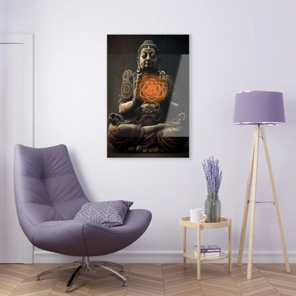 Sacral Chakra Buddha Acrylic Art Printify