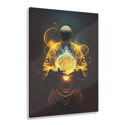 Solar Plexus Chakra Monk Acrylic Art Printify