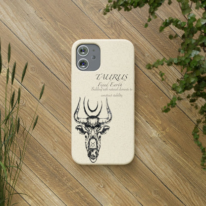 Taurus Zodiac Biodegradable Phone Case Printify