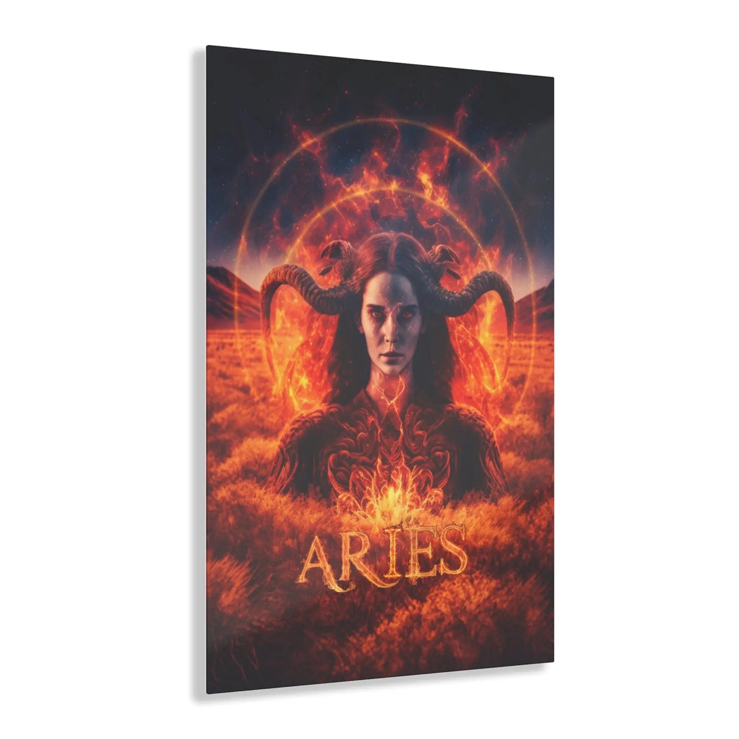 The Aries Fire Acrylic Art Printify