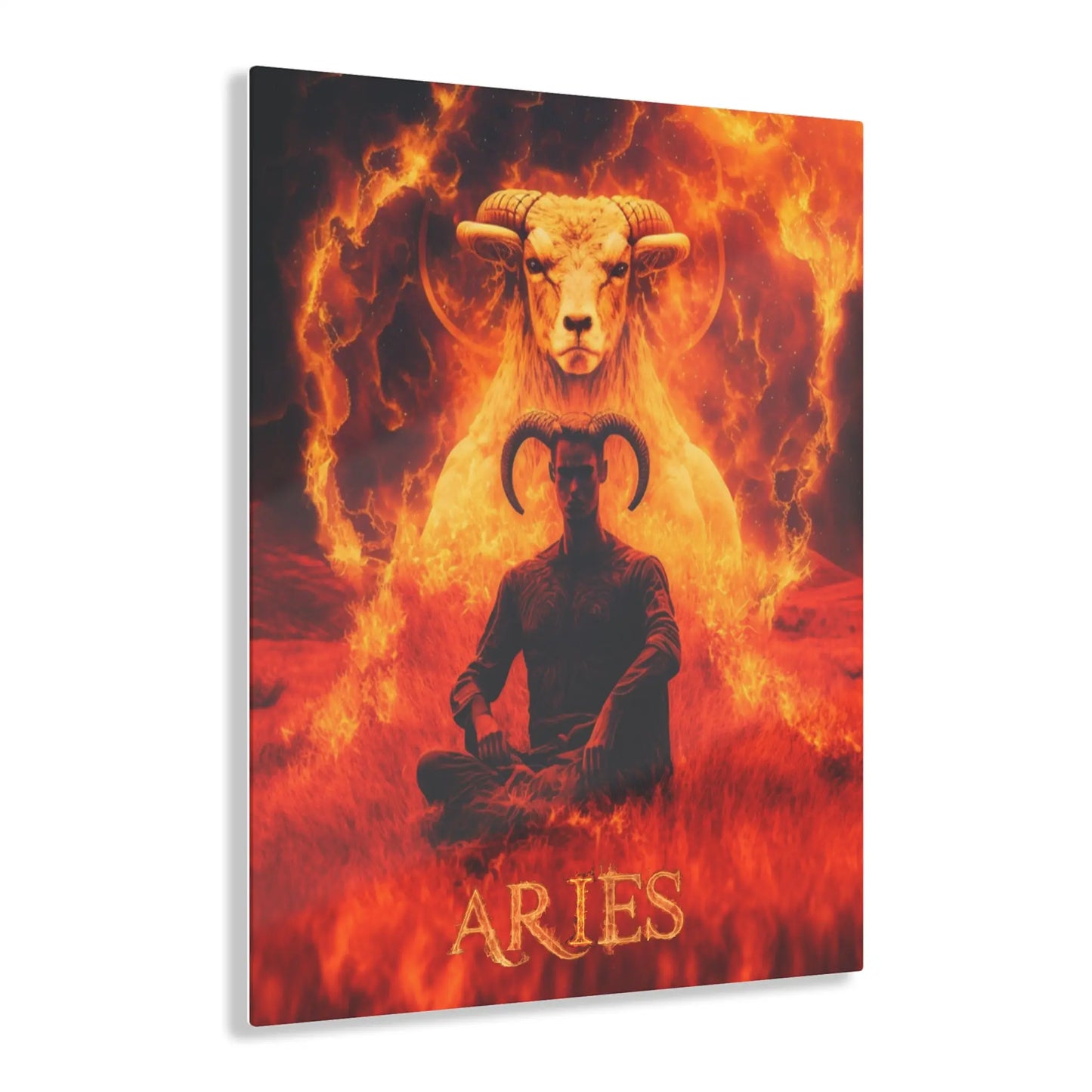 The Aries Ram Spirit Acrylic Art Printify