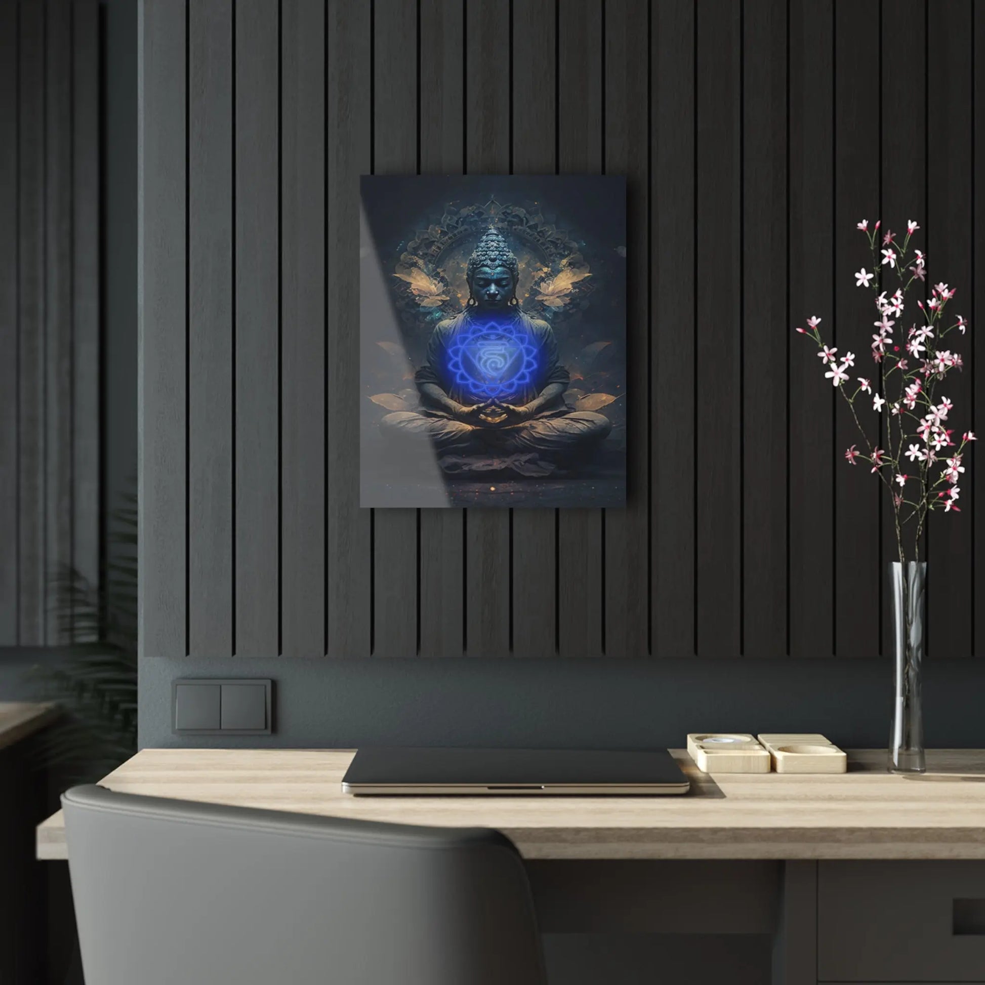 Throat Chakra Buddha Acrylic Art Printify