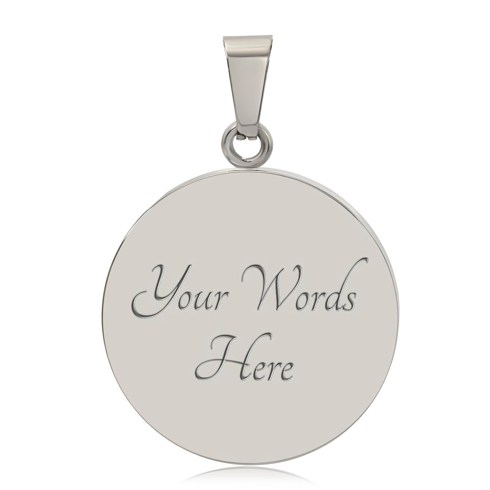 Seven Chakra Medallion Necklace – Fixed Chakra Pendant with Intention Card
