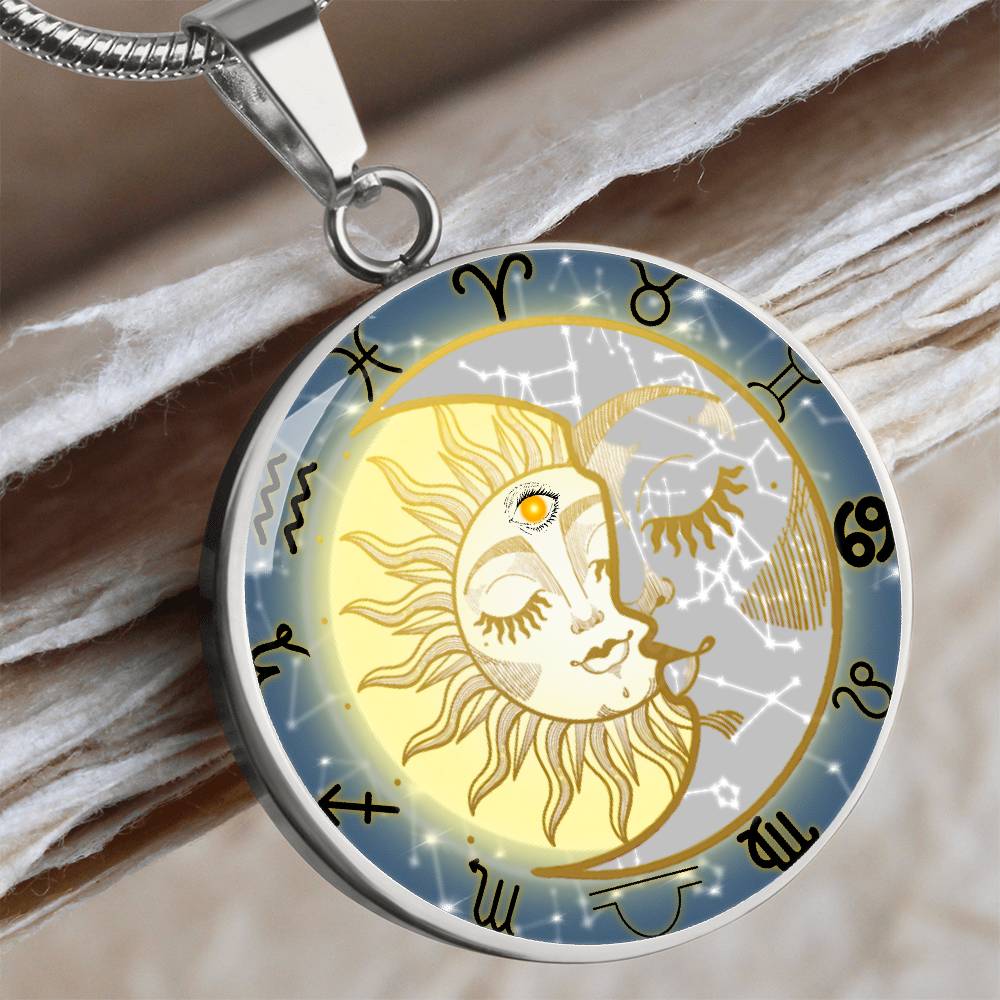 Celestial Zodiac Pendant Necklace