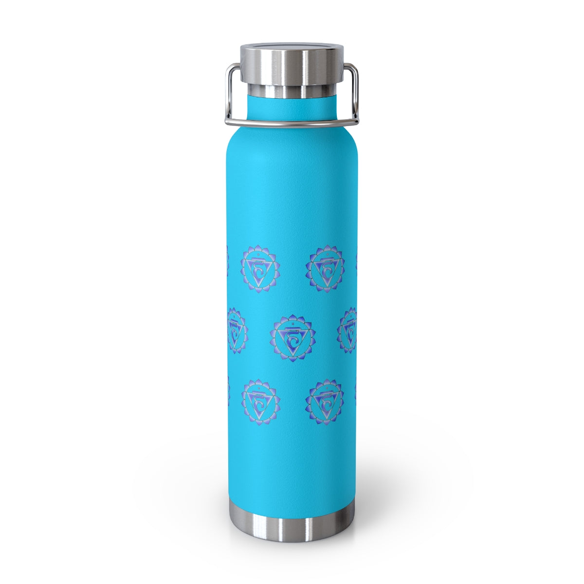 Throat Chakra Copper Vacuum Insulated Bottle, 22oz