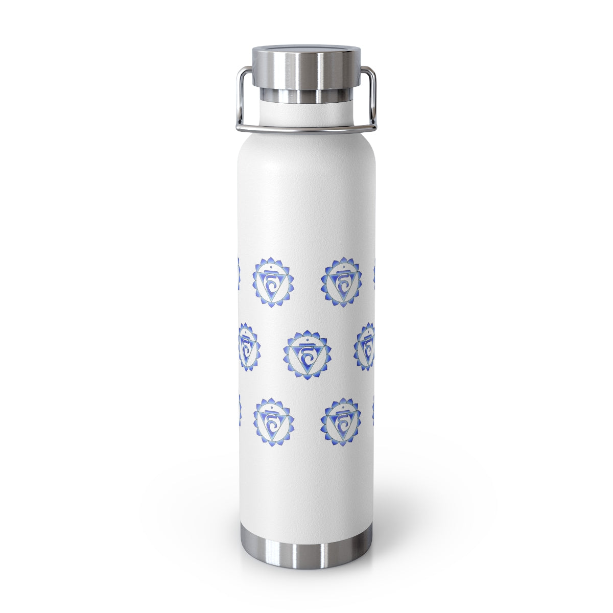 Throat Chakra Copper Vacuum Insulated Bottle, 22oz
