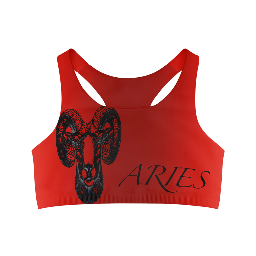 Aries Zodiac Sports Bra Printify