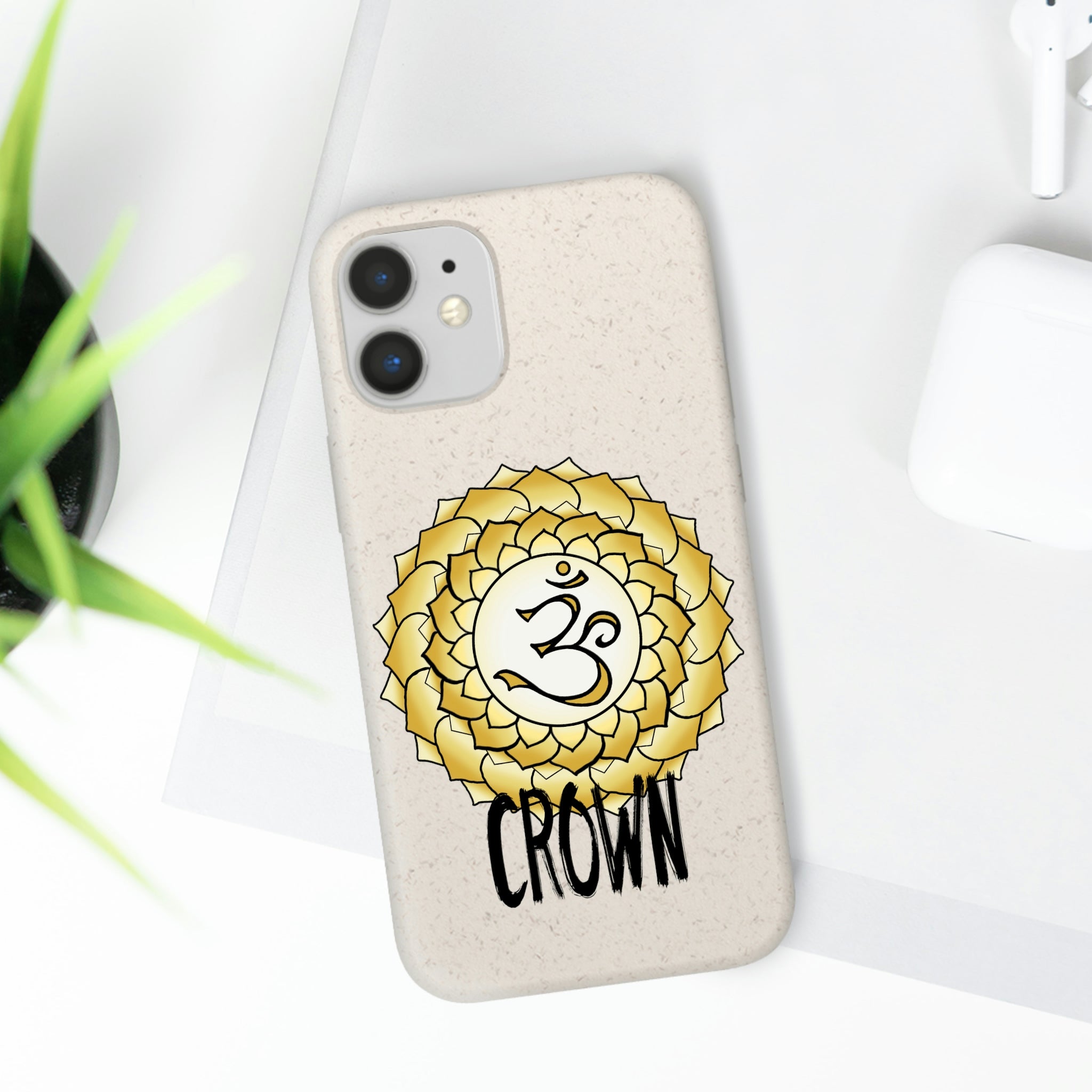 Crown Chakra Biodegradable Phone Case Printify