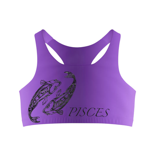 Pisces Zodiac Sports Bra Printify